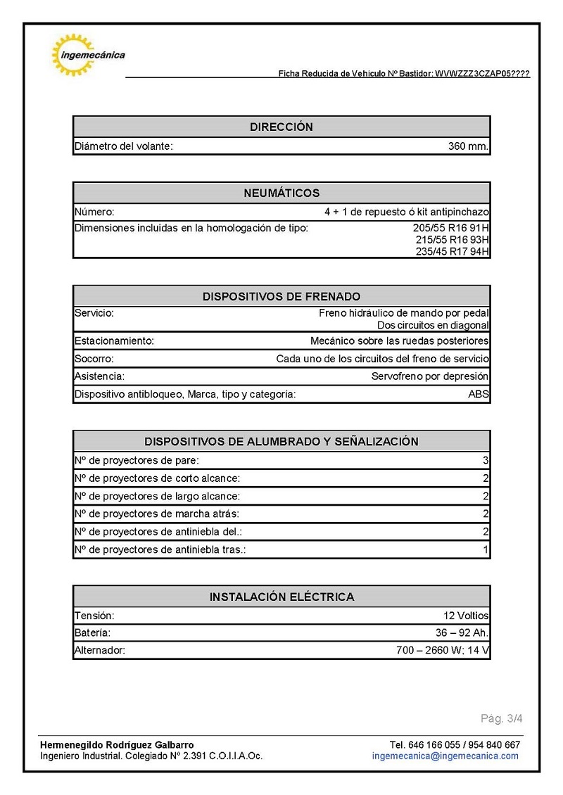 Ejemplo de Ficha Tcnica Reducida de Vehculo. Pgina 03