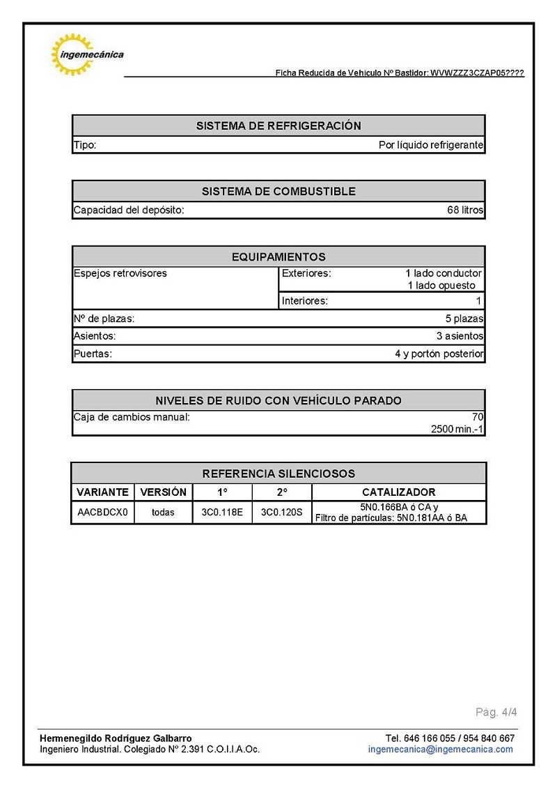 Ejemplo de Ficha Tcnica Reducida de Vehculo. Pgina 04