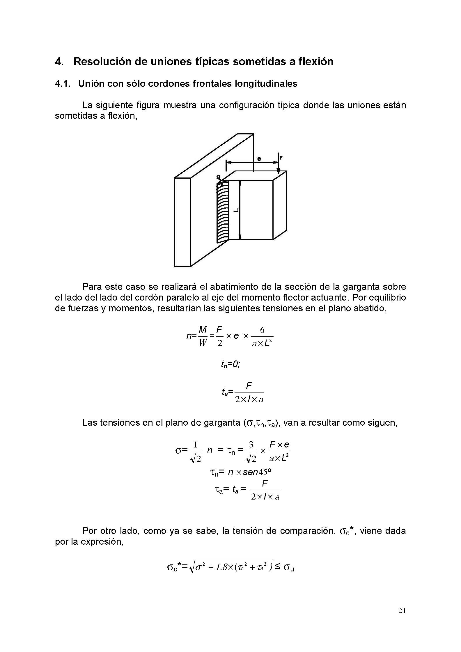 Clculo mecnico de las uniones soldadas