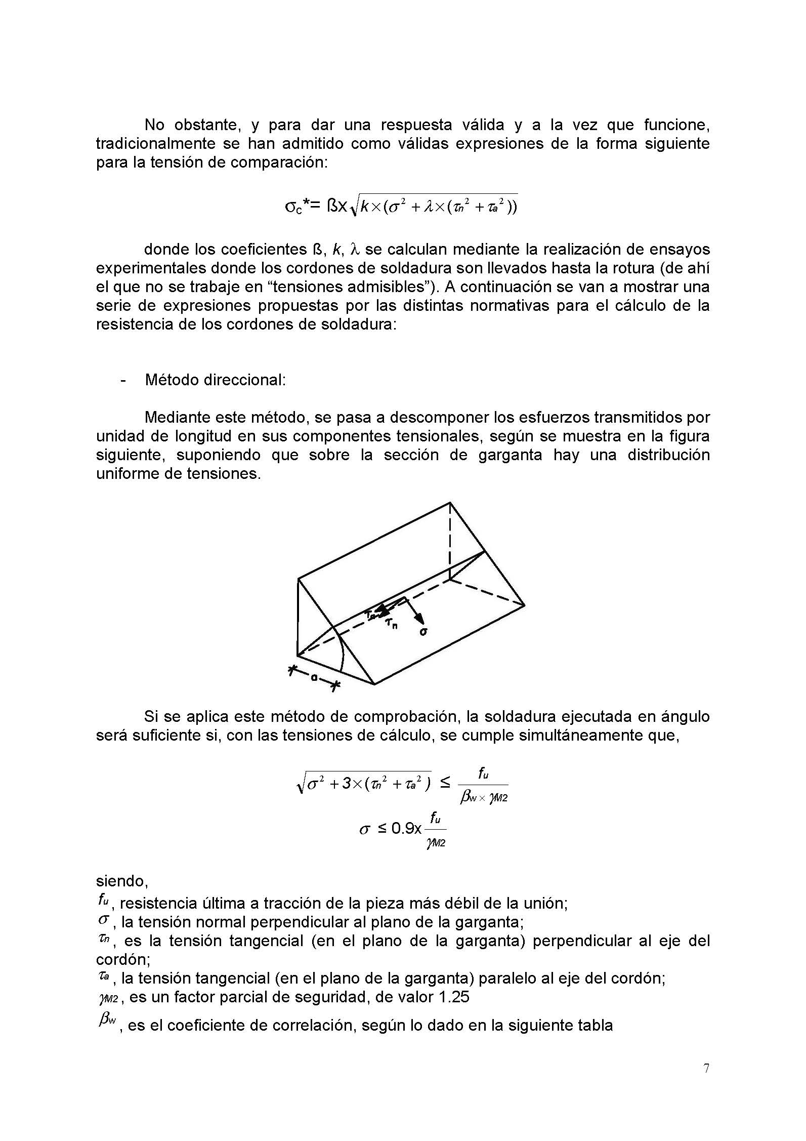 Clculo mecnico de las uniones soldadas