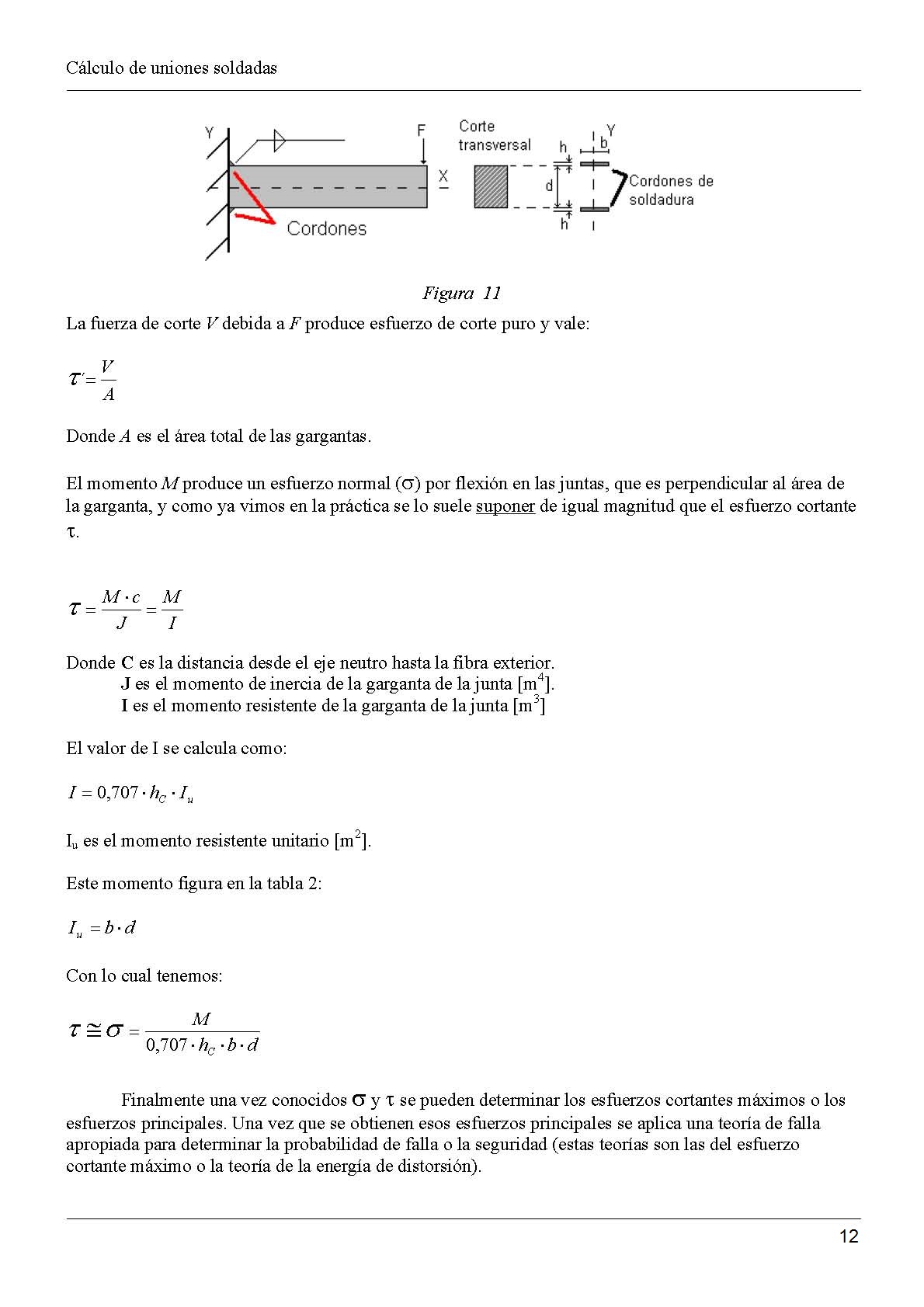 Clculo de uniones soldadas