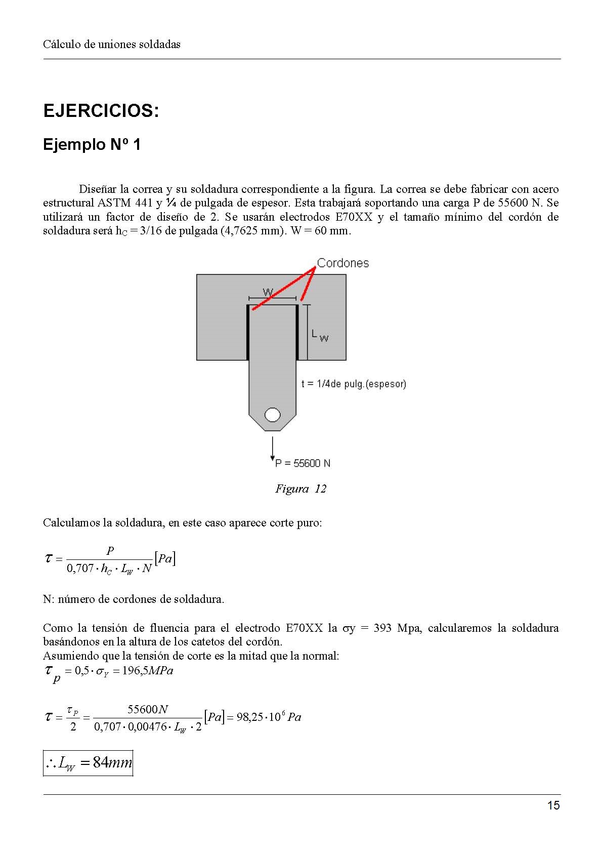 Clculo de uniones soldadas
