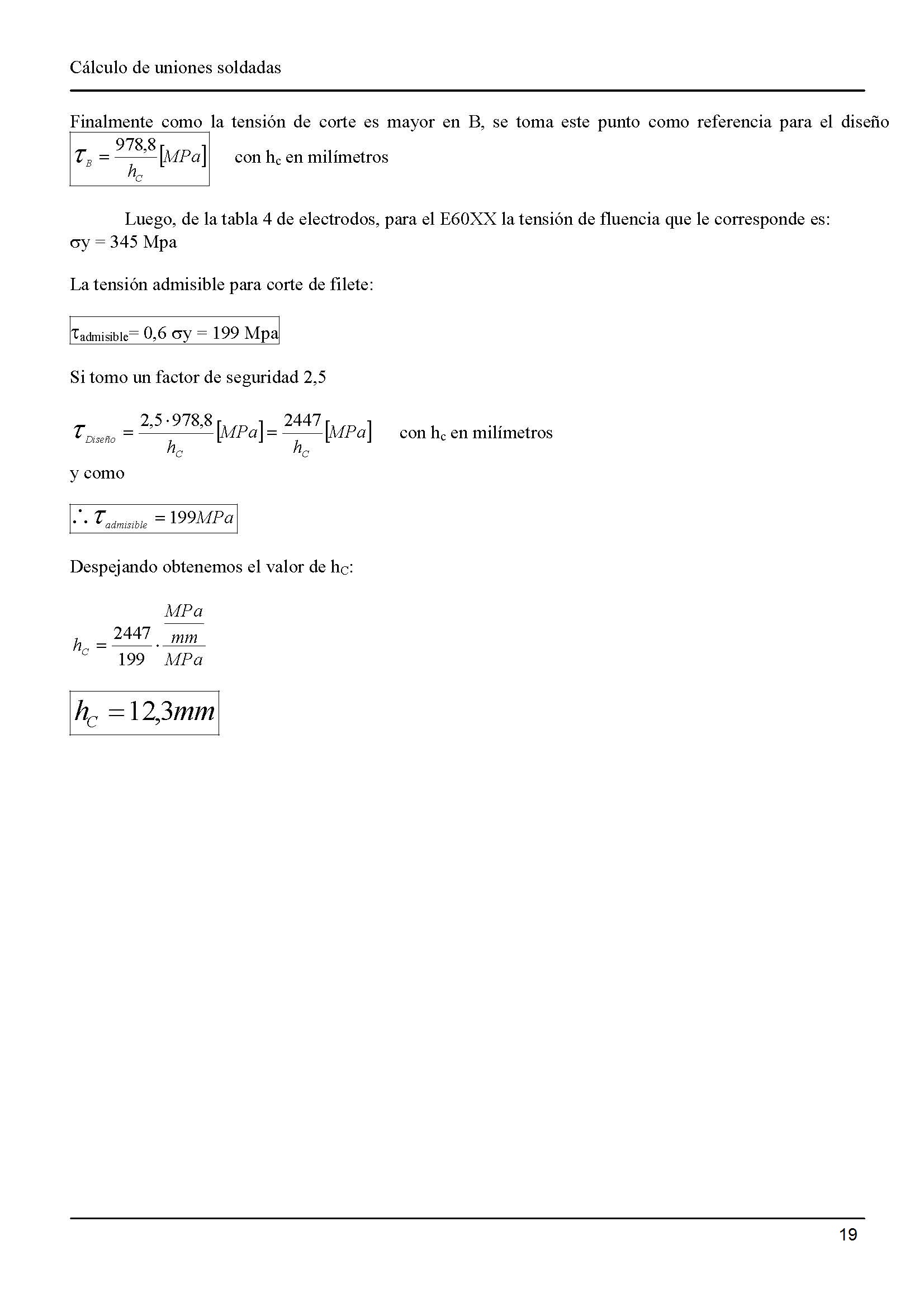 Clculo de uniones soldadas
