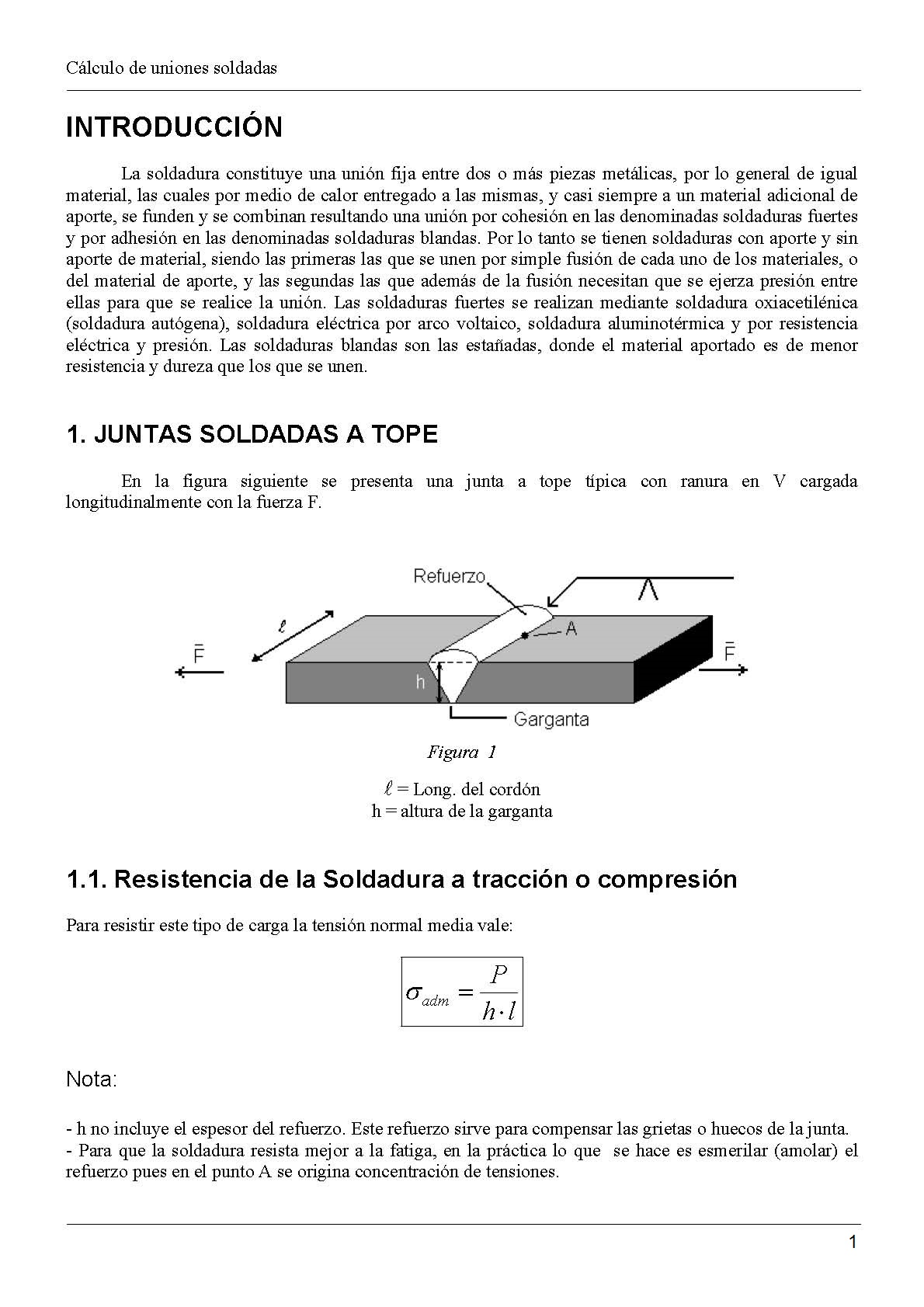 Clculo de uniones soldadas