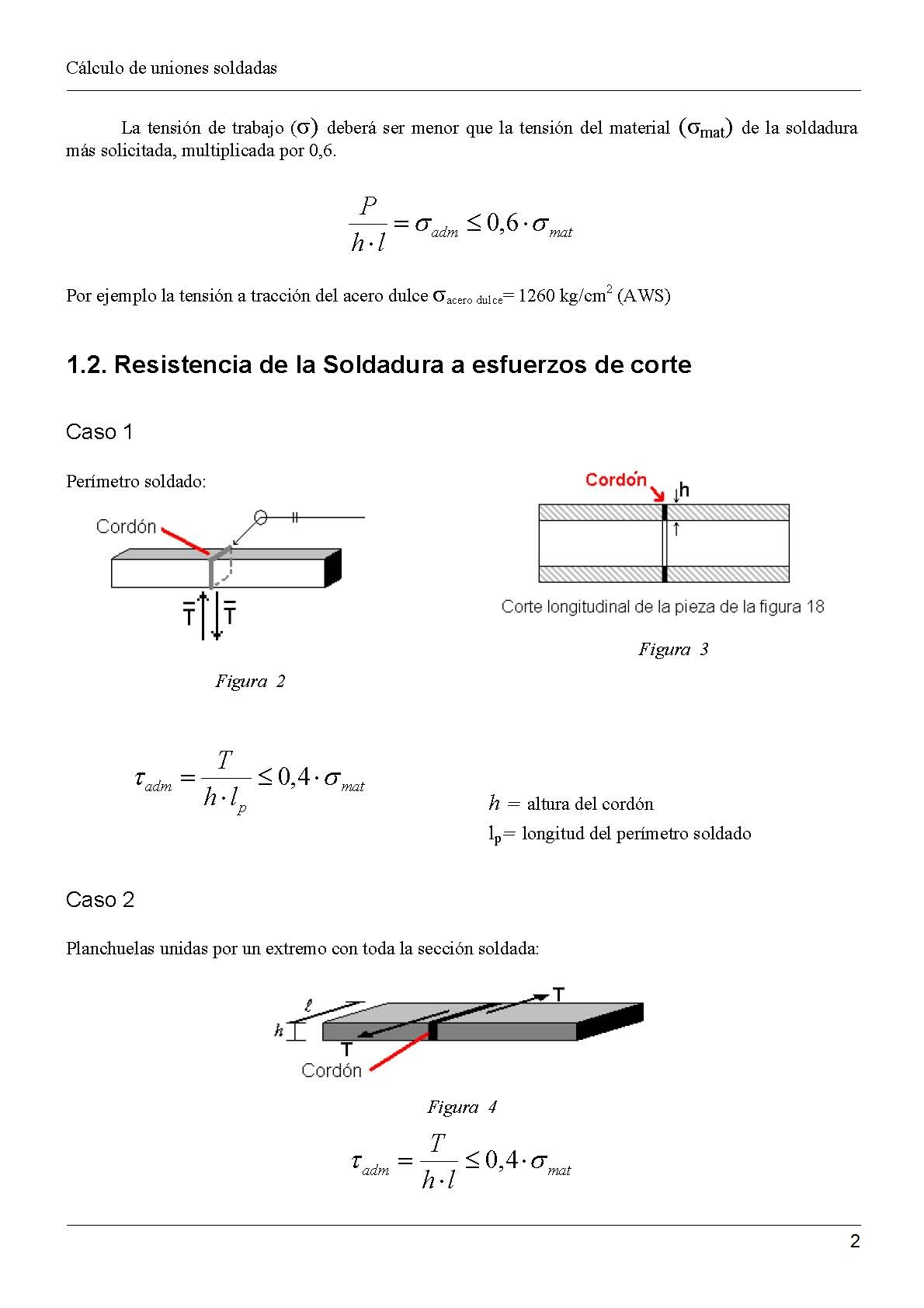 Clculo de uniones soldadas