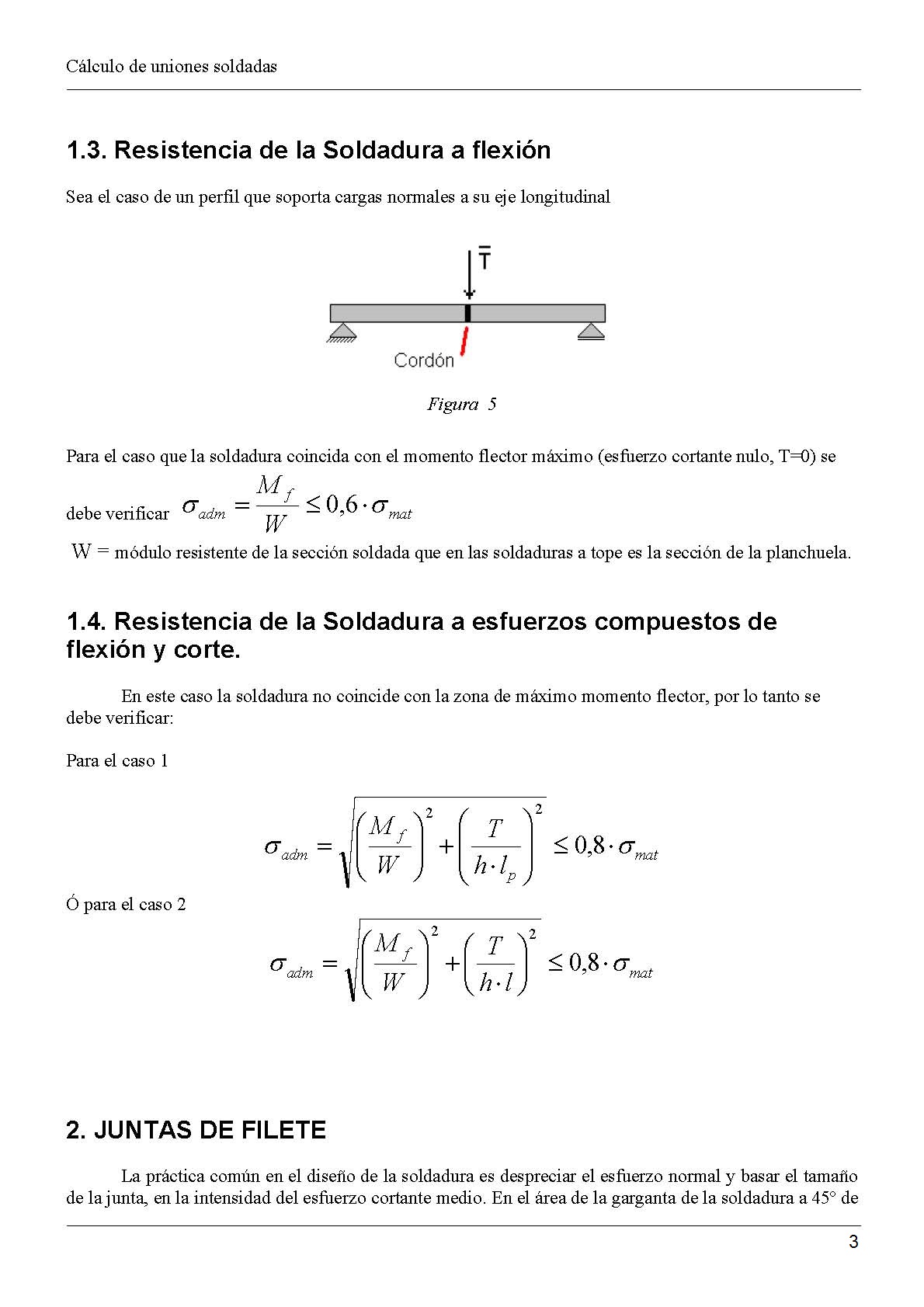 Clculo de uniones soldadas