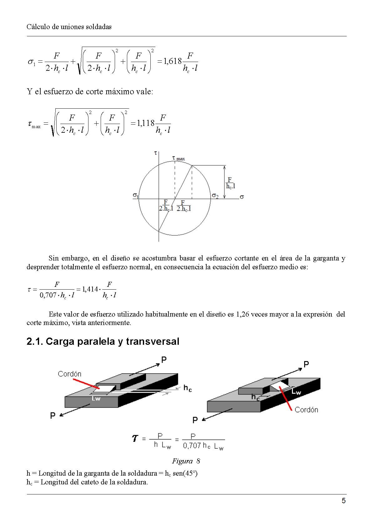 Clculo de uniones soldadas