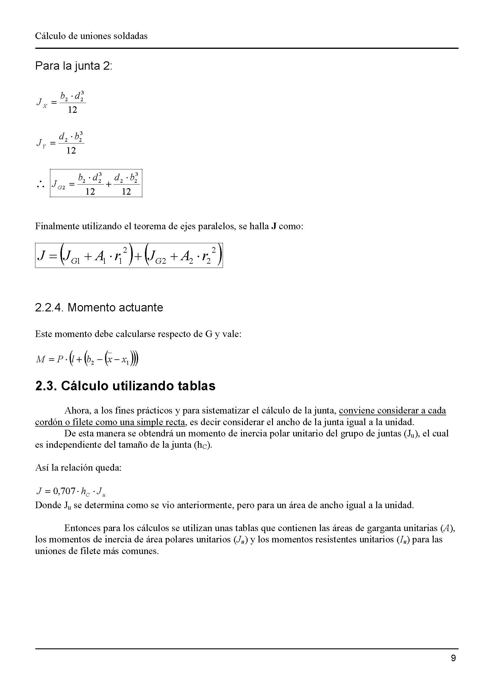 Clculo de uniones soldadas