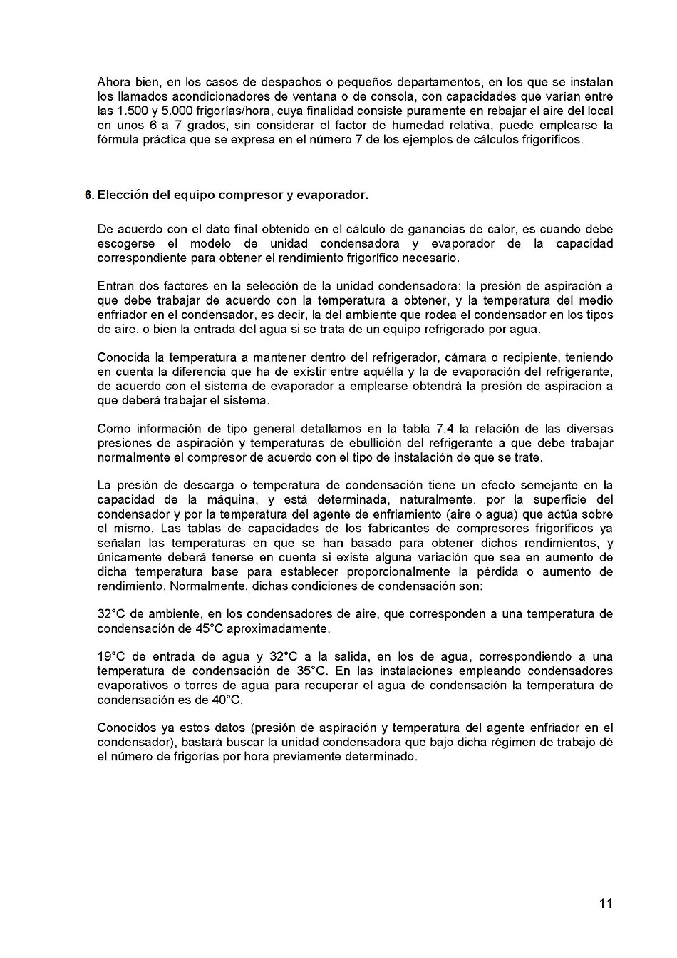 Clculo de instalaciones frigorficas. Pgina 11