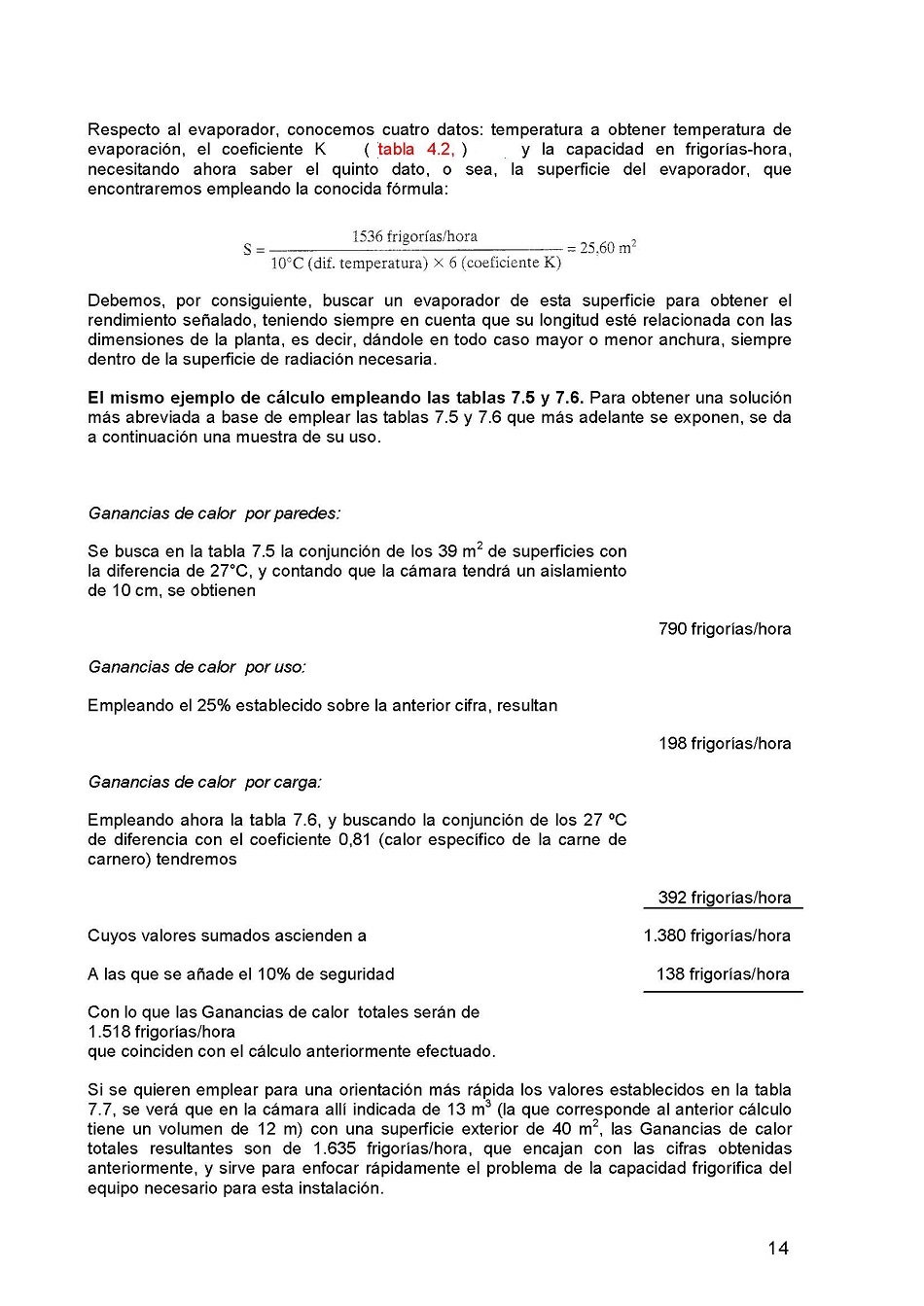Clculo de instalaciones frigorficas. Pgina 14