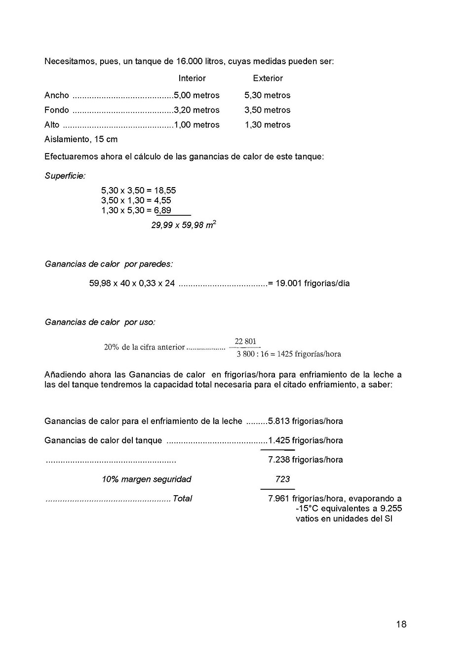Clculo de instalaciones frigorficas. Pgina 18