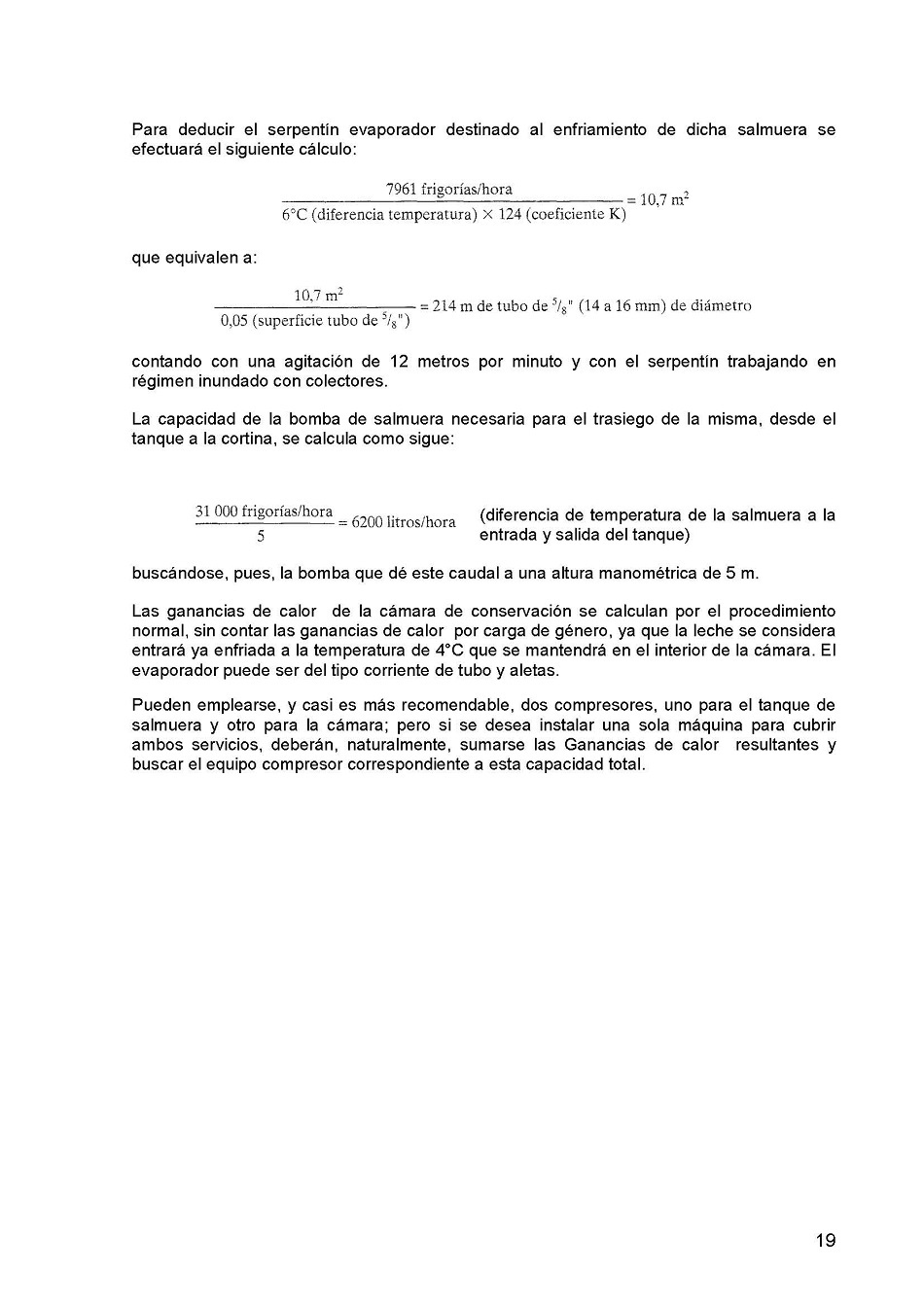 Clculo de instalaciones frigorficas. Pgina 19