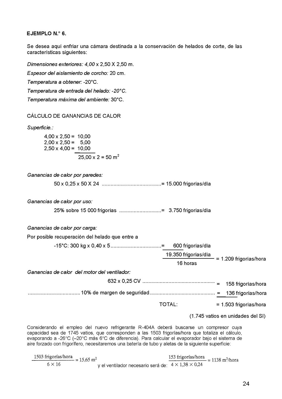Clculo de instalaciones frigorficas. Pgina 24