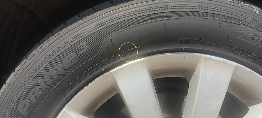 Localizacin del ndice de carga en el flanco del neumtico